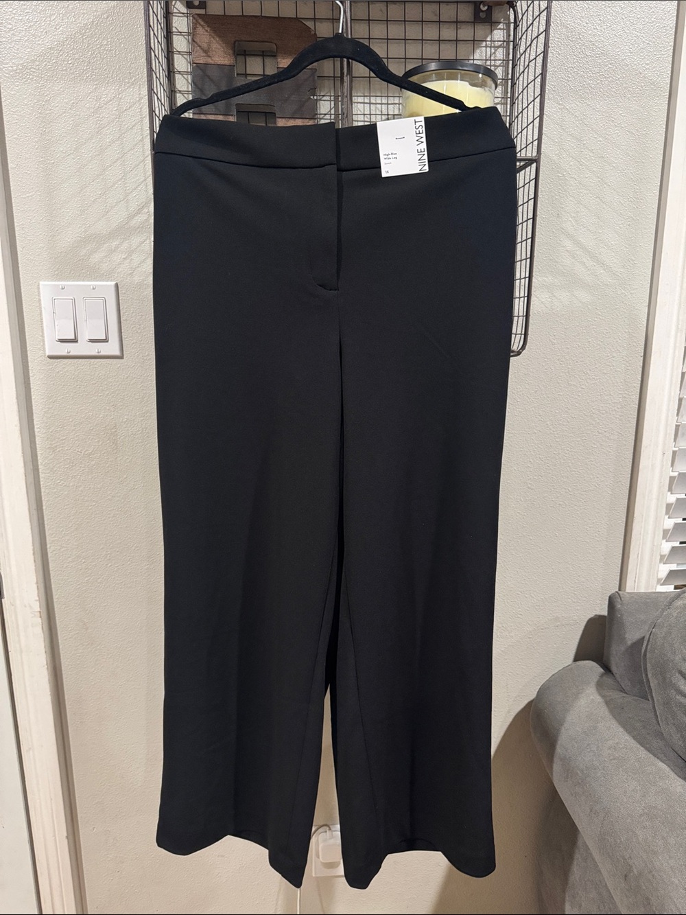 Nine West Black Wide-Leg Dress Pants